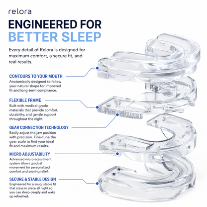 Relora Precision Adjustable Sleep & Snore Guard