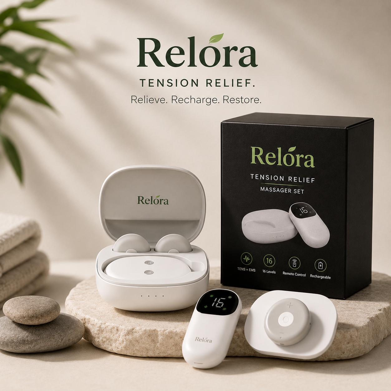 Relora NeuraCalm™  Wireless Headache & Tension Relief System