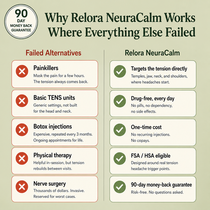 Relora NeuraCalm™  Wireless Headache & Tension Relief System